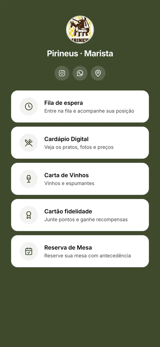 Restaurant page
